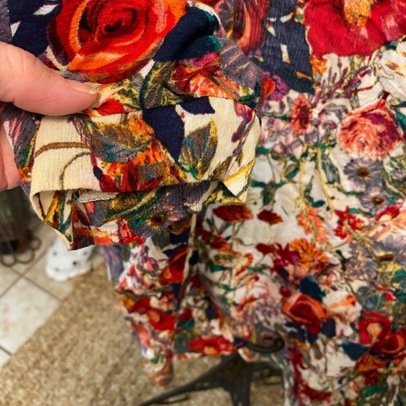 Trend Shop Colorful Mixed Floral Open Front Cardigan Coverup Kimono SS S - Picture 4 of 6